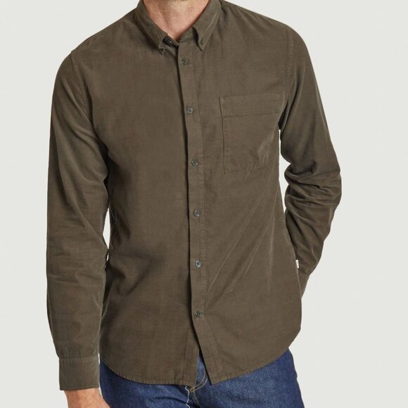 NN07 No Nationality Arne Soft Corduroy 5082 Shirt Button Down Medium - Picture 3 of 10